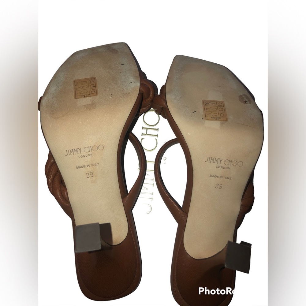 JIMMY CHOO Diosa 90 Leather Mules - Picture 8 of 11